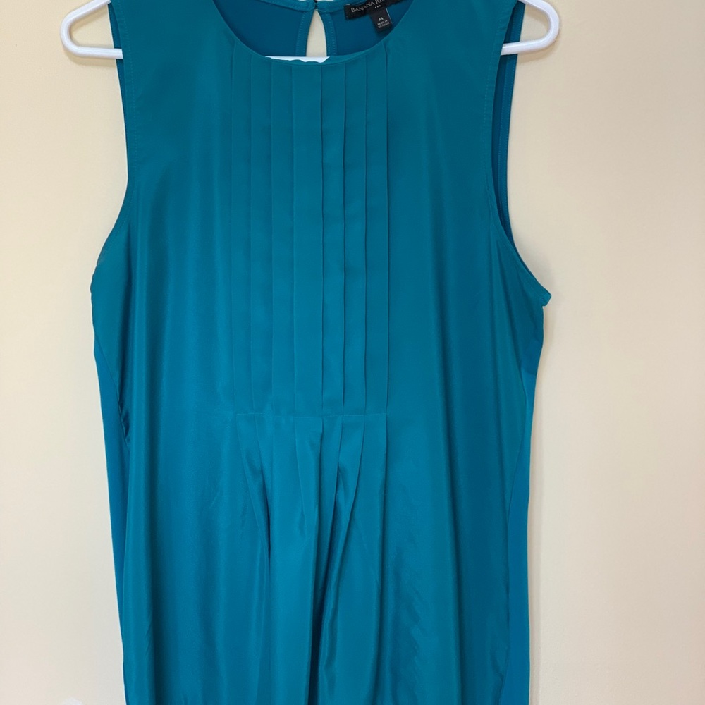 Banana Republic Teal Sleeveless Blouse